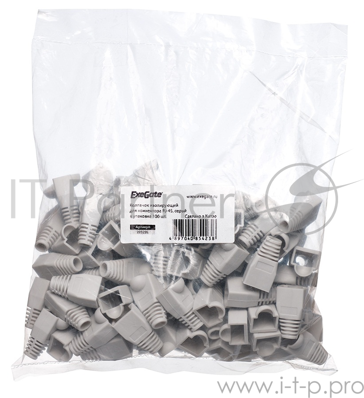 Коннектор Exegate EX205296RUS Колпачок изолирующий для коннектора RJ-45 Exegate, серый (1шт)