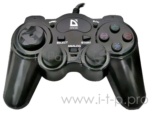 Геймпад DEFENDER GAME RACER TURBO 64251 {USB-PS/2, 2джойстика, 12 кн.+авто12}