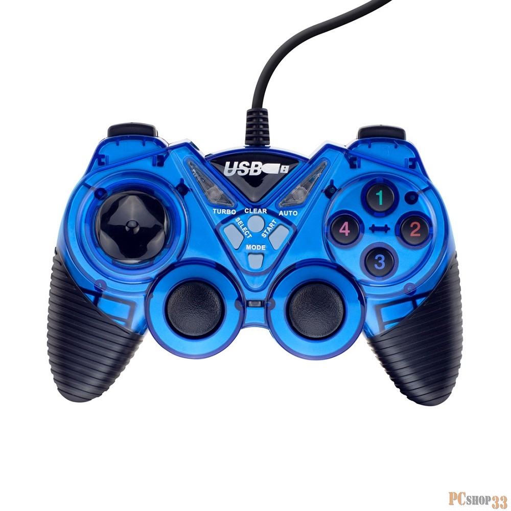 Геймпад 3Cott Single GP-05 синий USB 3Cott-GP-05BL {Геймпад,14 кнопок, вибрация}