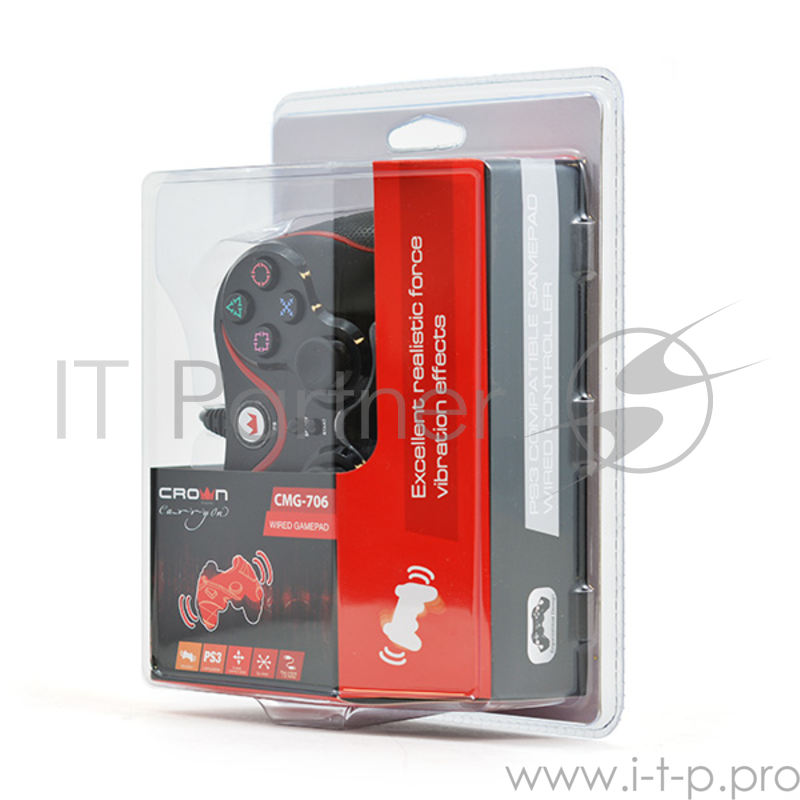 Геймпад CROWN CMG-706 {Геймпад проводной USB, для PS3}