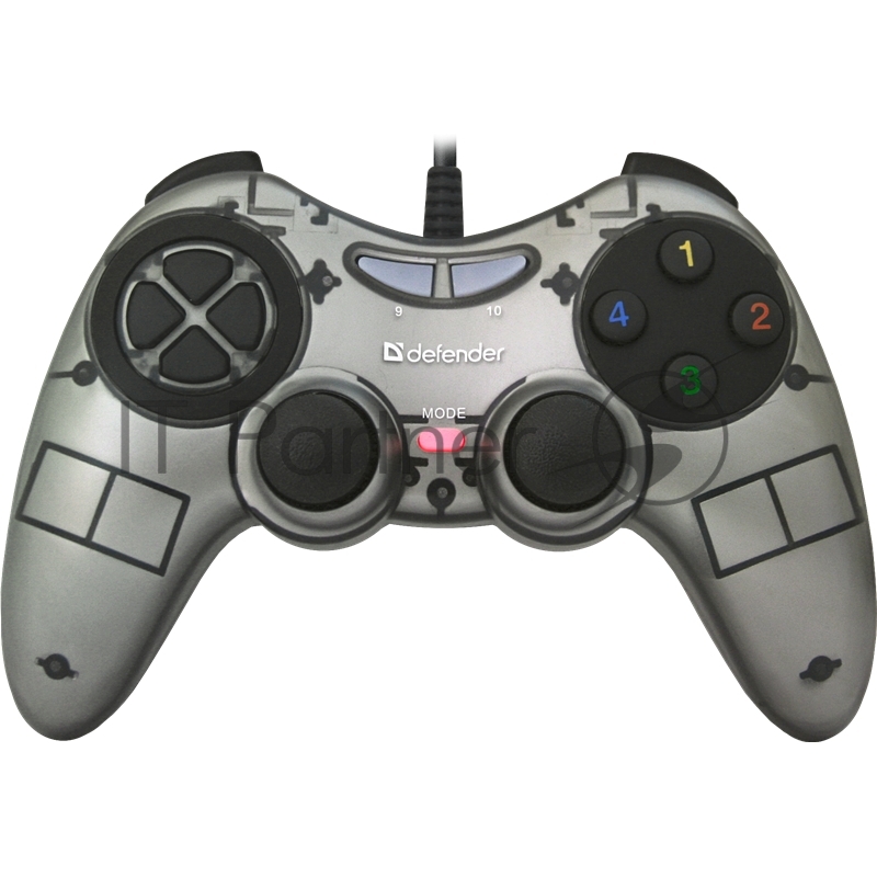 Геймпад DEFENDER Проводной геймпад Zoom USB Xinput, 10 кнопок, 2 стика 64244