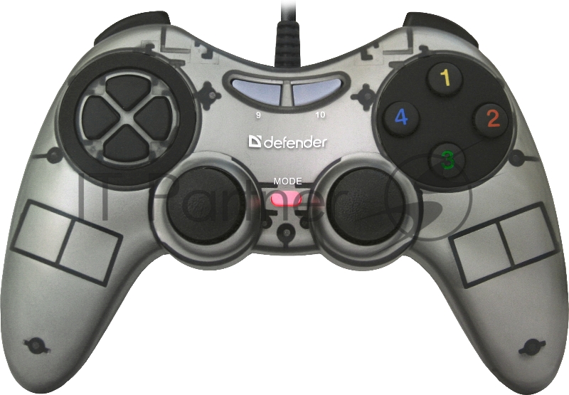 Геймпад DEFENDER Проводной геймпад Zoom USB Xinput, 10 кнопок, 2 стика 64244