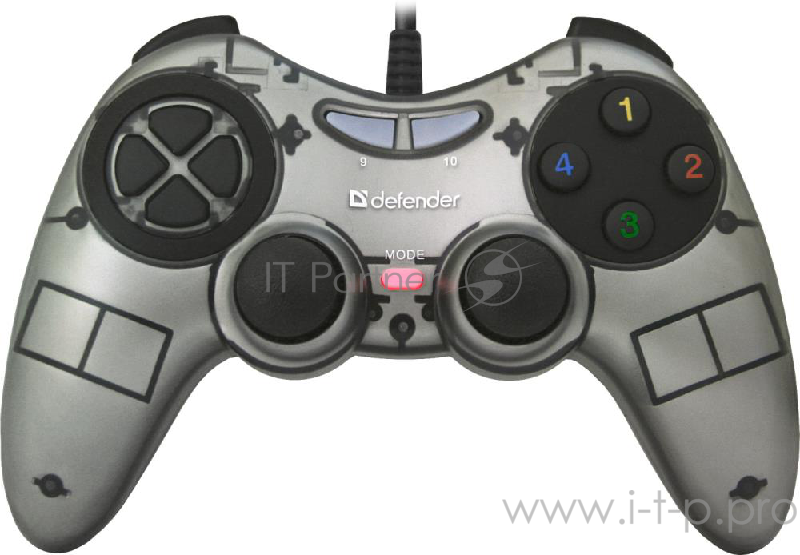 Геймпад DEFENDER Проводной геймпад Zoom USB Xinput, 10 кнопок, 2 стика 64244