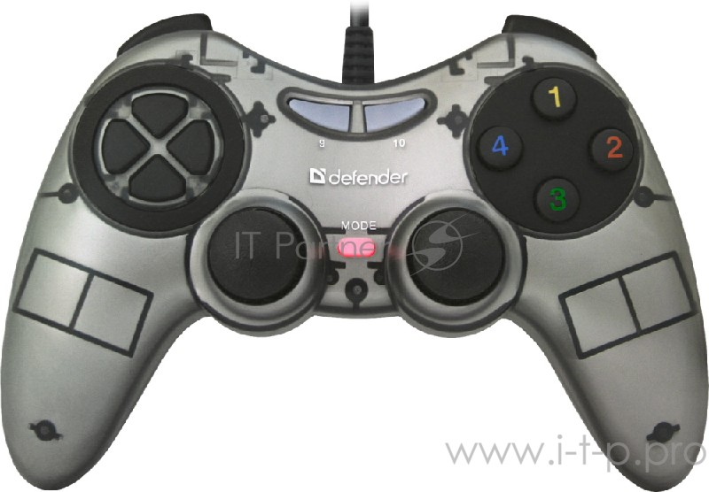 Геймпад DEFENDER Проводной геймпад Zoom USB Xinput, 10 кнопок, 2 стика 64244
