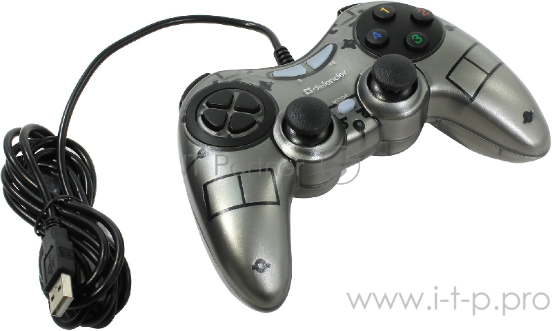 Геймпад DEFENDER Проводной геймпад Zoom USB Xinput, 10 кнопок, 2 стика 64244