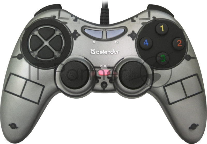 Геймпад DEFENDER Проводной геймпад Zoom USB Xinput, 10 кнопок, 2 стика 64244