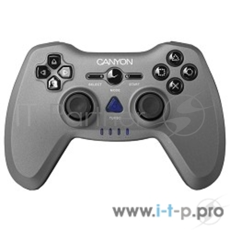 Геймпад Canyon CNS-GPW6 3in1 wireless gamepad {up to 8 hours of play time, transmission distance up to 10m, rubberized finishing, dual-shock vibration (Compatible with PC, PS2, PS3)}