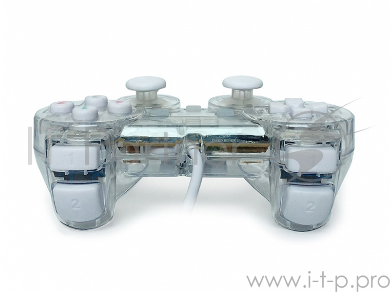 Геймпад CBR CBG 915 {Игровой манипулятор для PC, проводной, 2 вибро мотора, подстветка, прозрачный, USB}