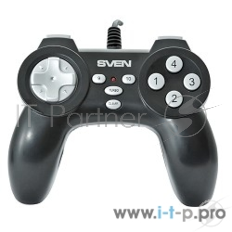 Геймпад SVEN Scout, чёрный SV-063004 {Геймпад, USB, 12 кнопок}