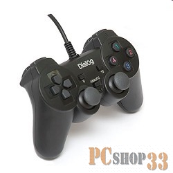 Геймпад Dialog Action GP-A11, черный {Геймпад, вибрация, 12 кнопок, USB}