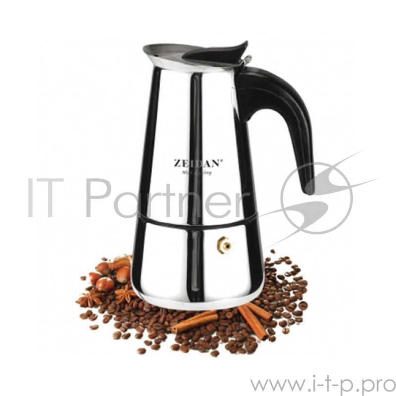 Кофеварка-Экспрессо Zeidan Z-4072 нерж.сталь, 300мл., 6чашки