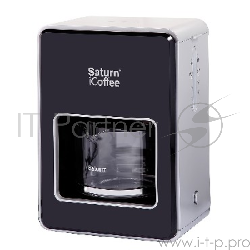 кофеварка SATURN ST-CM7080 black Мощность: 900 Вт. Емкость: 1,2 л. Шкала уровня воды. Съемный фильтр. Антикапельный механизм. Система защиты от перегрева. Функция поддержания температуры напитка. Аксессуары: мерная ложка.