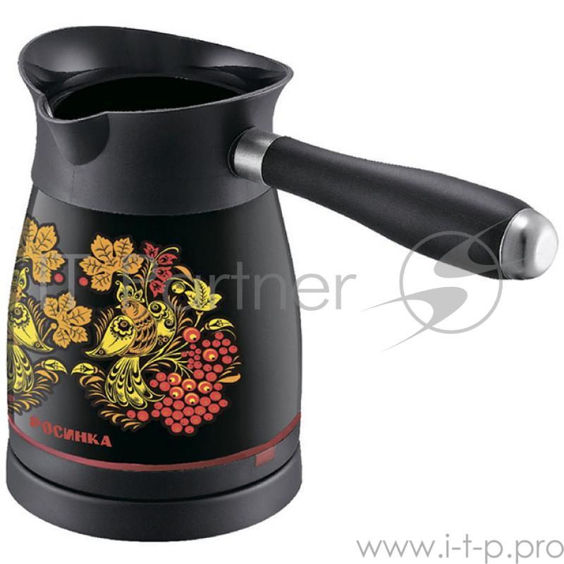 Электрическая турка Росинка РОС-1008, объем 500мл, корпус из нержавеющей стали с декором