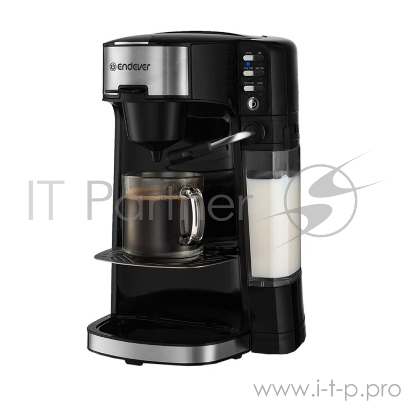 Kофеварка Endever Costa-1070, полуавтомат, эспрессо, капучино, д/молотового, черный