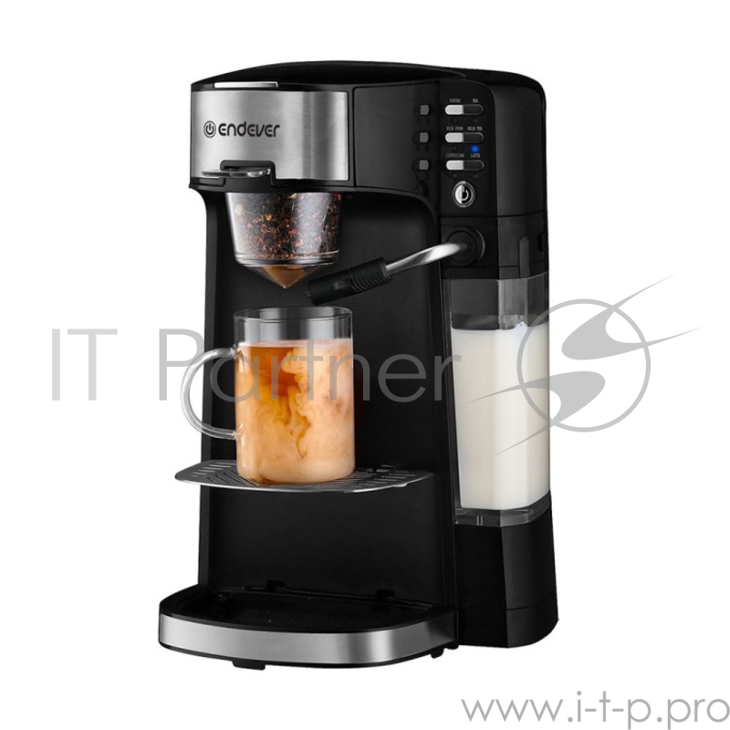 Kофеварка Endever Costa-1070, полуавтомат, эспрессо, капучино, д/молотового, черный