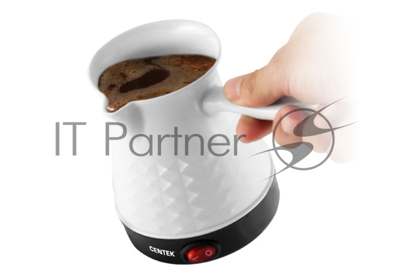 Турка электрическая Centek CT-1097 (белый) 200 мл, 1000Вт