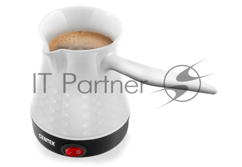 Турка электрическая Centek CT-1097 (белый) 200 мл, 1000Вт