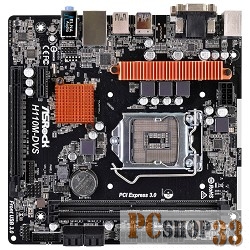 Материнская плата ASRock H110M-DVS R3.0 (RTL) LGA1151 H110 PCI-E Dsub+DVI GbLAN SATA MicroATX 2DDR4