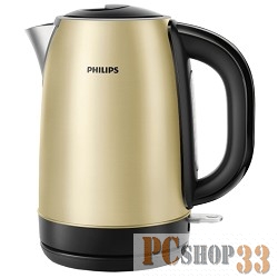 Чайник электрический Philips HD9325/50 1.7л. 2200Вт шампанское (корпус: нержавеющая сталь)