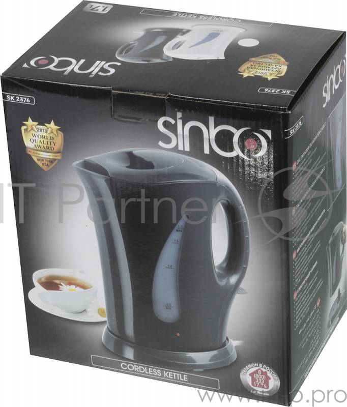 Чайник электрический Sinbo SK 2376 1.7л. 2000Вт белый (корпус: пластик)