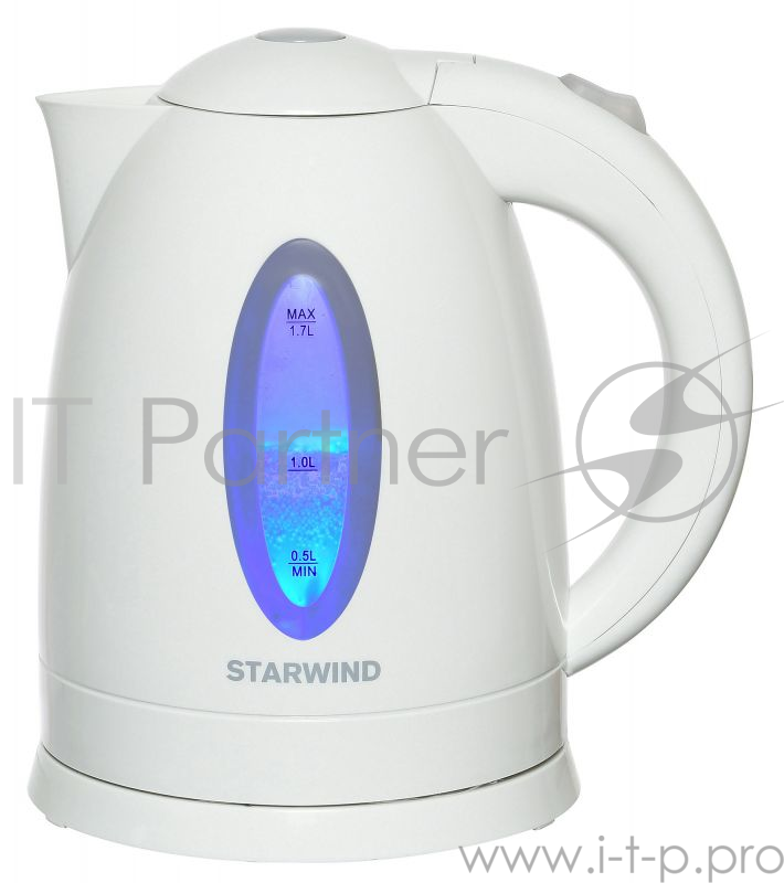 Чайник электрический Starwind SKP2211 1.7л. 2200Вт белый (корпус: пластик)