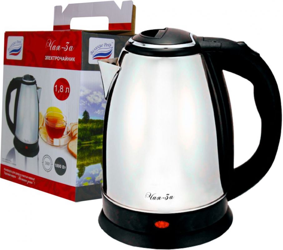 Чайник электрический Великие Реки Чая-3А новый дизайн, 1800 Вт, 1,8 л
