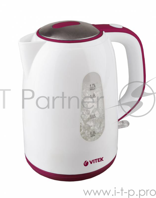 Чайник электрический Vitek VT-7006 белый 1.7л. 2200Вт