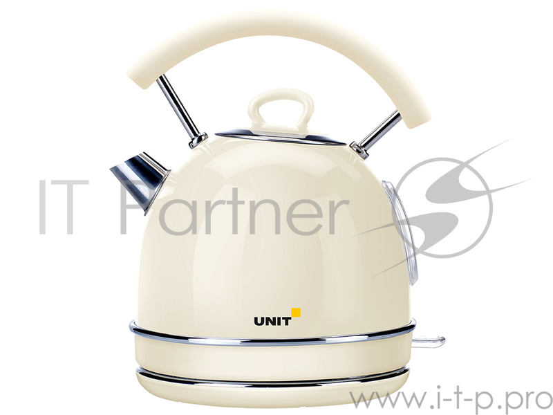 Чайник электрический UNIT UEK-261, сталь, цветная эмаль, цвет - Бежевый, 1.7л., 2000Вт.