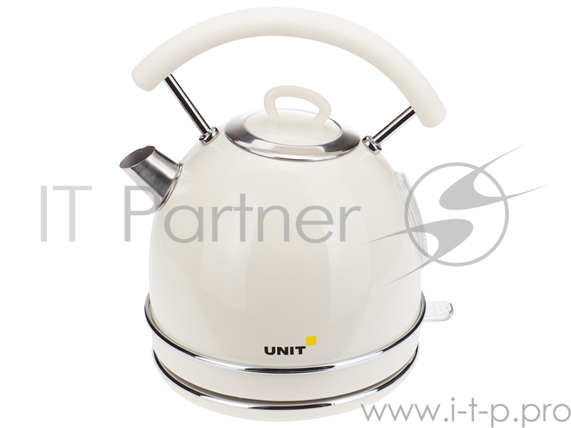 Чайник электрический UNIT UEK-261, сталь, цветная эмаль, цвет - Бежевый, 1.7л., 2000Вт.