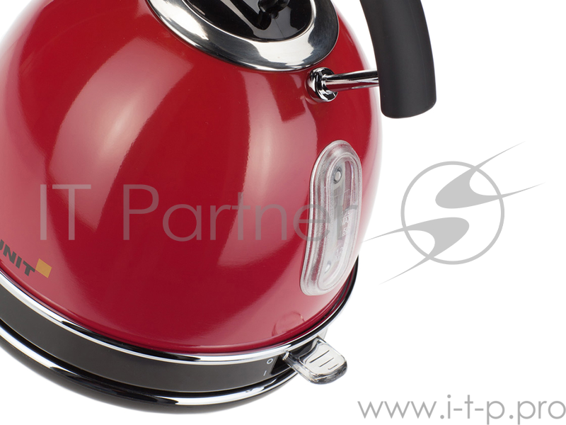 Чайник электрический UNIT UEK-261, сталь, цветная эмаль, цвет - Красный, 1.7л., 2000Вт.