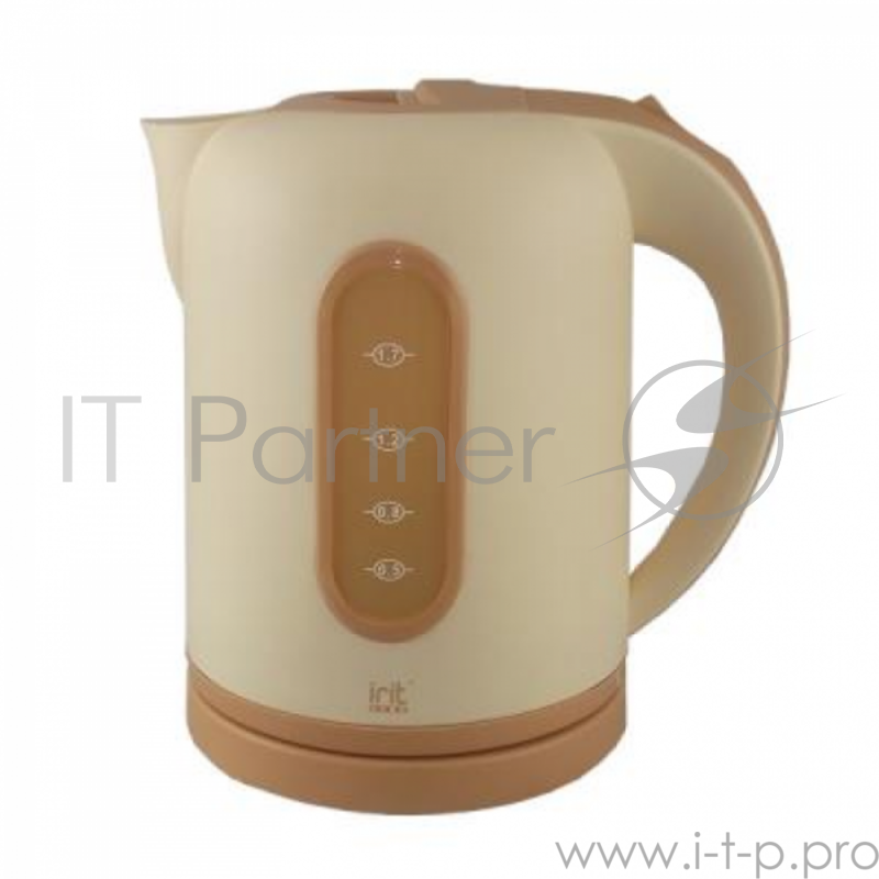 Чайник Irit IR-1232 (бежевый, 1,7 л, 1800 Вт, корпус пластик, съемный фильтр)