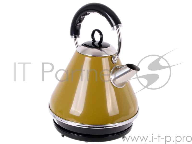 Чайник электрический UNIT UEK-262, сталь, цветная эмаль, цвет - Горчичный, 1.7л., 2000Вт.
