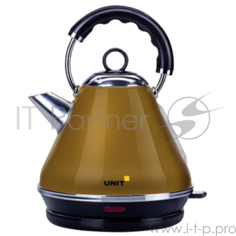 Чайник электрический UNIT UEK-262, сталь, цветная эмаль, цвет - Горчичный, 1.7л., 2000Вт.