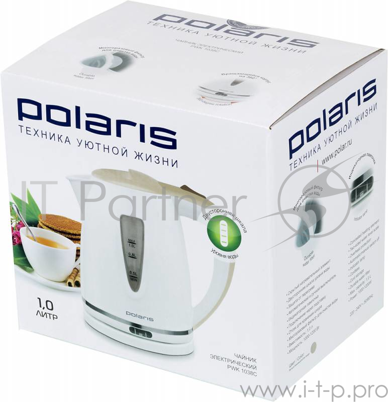 Чайник Polaris PWK1038C,Белый