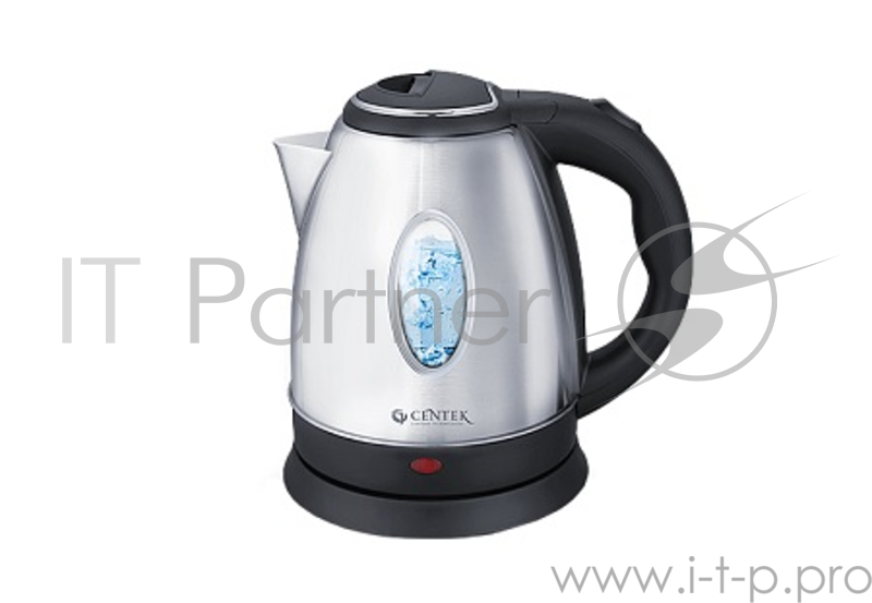 Чайник Centek CT-1042 C (хром) 2.0л, 2000Вт, два боковых уровня, внутренняя подсветка
