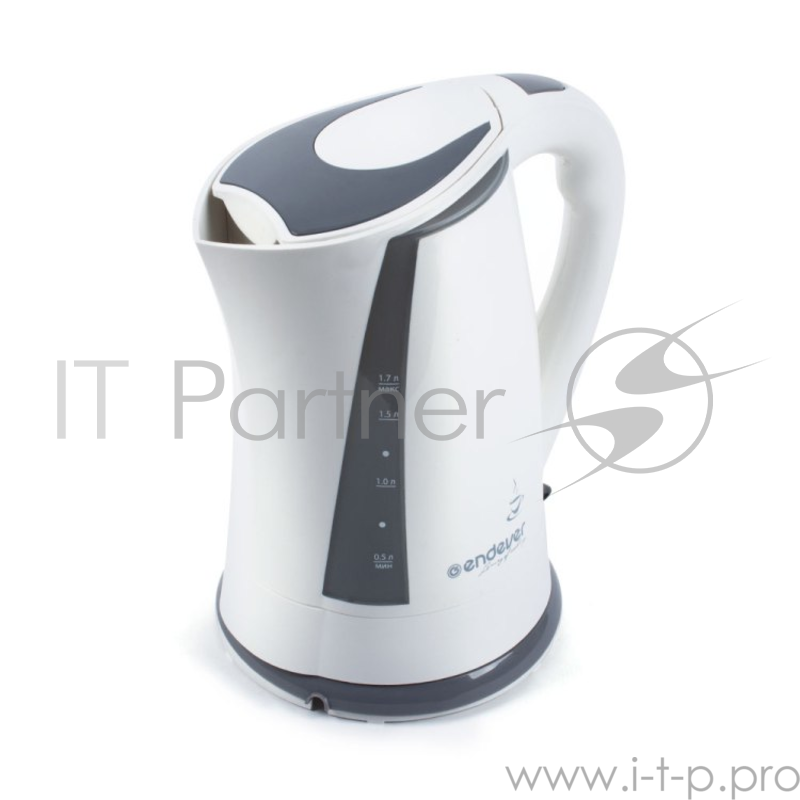 Чайник электрический Endever Skyline KR-314, 1,7л, 2200Вт, корпус пластик, автоотключение, бело-серый