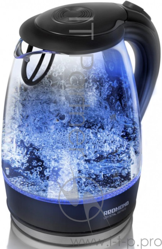 Чайник электрический Redmond RK-G161 1.7л. 2200Вт черный (корпус: стекло)