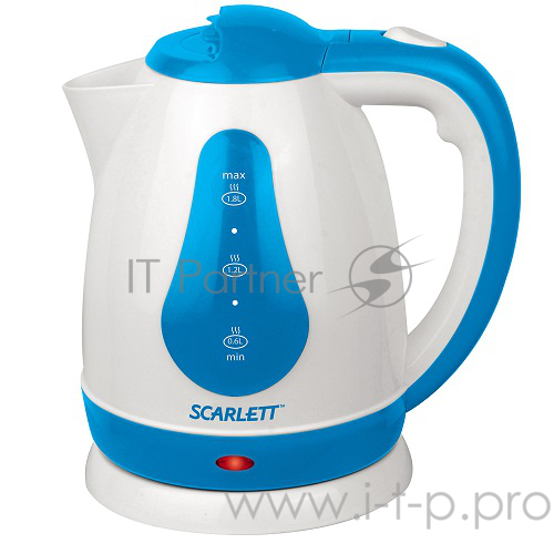 Чайник электрический Scarlett SC-EK18P29 1.8л. 1700Вт белый/голубой (корпус: пластик)