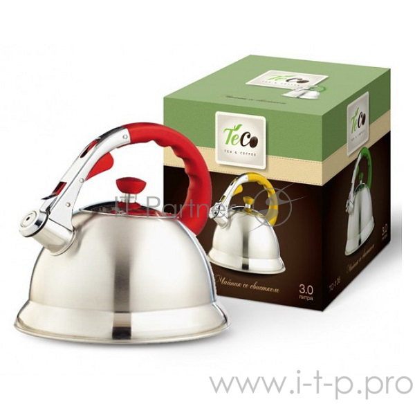 Чайник TECO 3,0 л. со свистком, TC-106, из нержавеющей стали, капсулированное дно