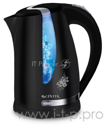 Чайник Centek CT-0040 White 1.8л, 2200Вт, открывание кнопкой, внутренняя подсветка