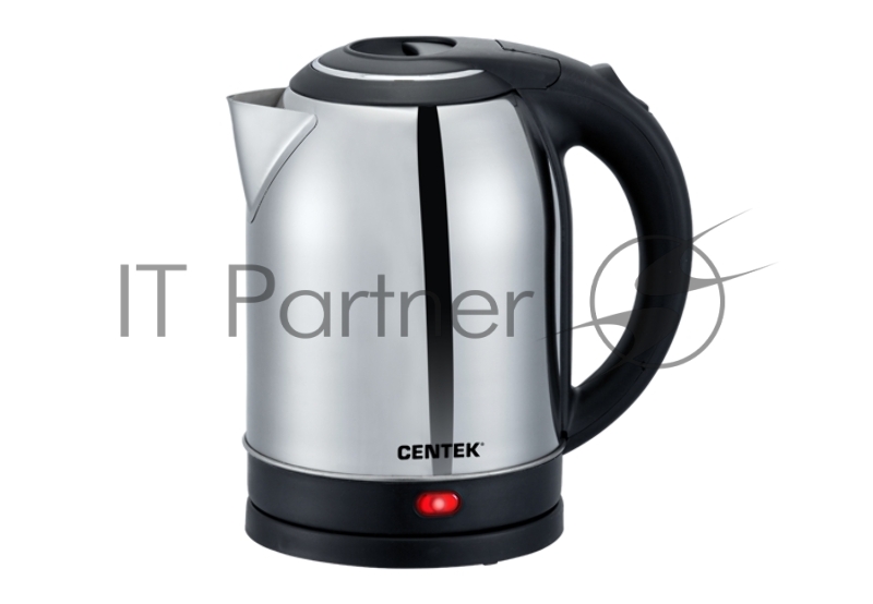 Чайник Centek CT-0037 (матовый) металл 2,0л, 2200W, большой объём, хромированная вставка