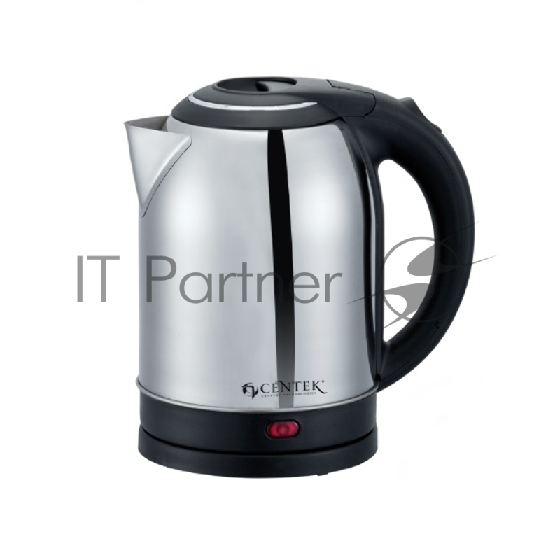 Чайник Centek CT-0037 (матовый) металл 2,0л, 2200W, большой объём, хромированная вставка