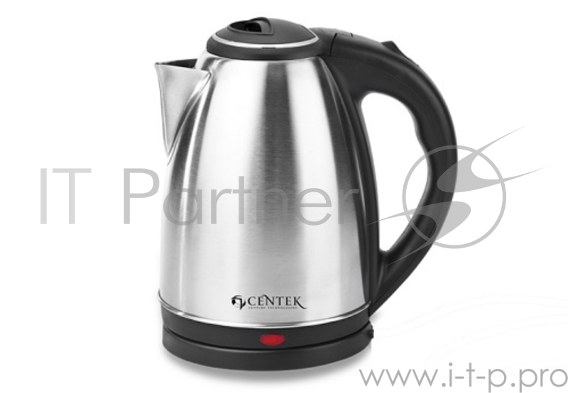 Чайник Centek CT-0035 (матовый) металл 1,5л, 2000W, хромированная вставка на крышке