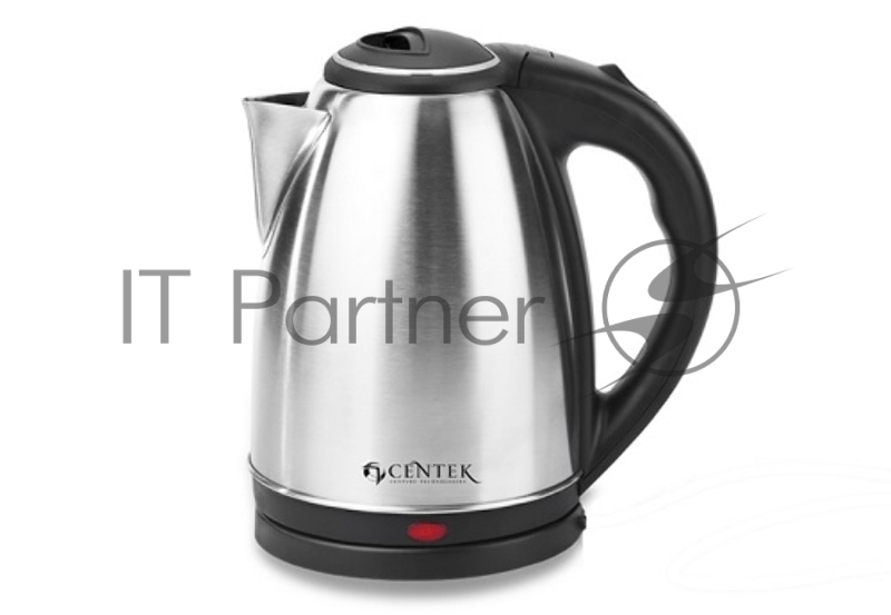 Чайник Centek CT-0035 (матовый) металл 1,5л, 2000W, хромированная вставка на крышке