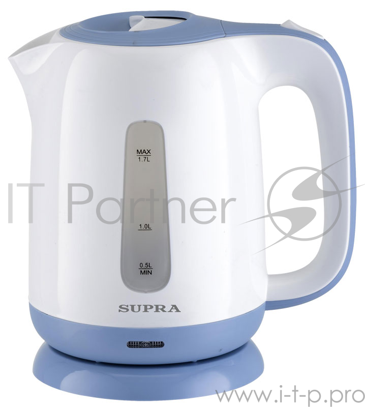 Чайник электрический Supra KES-1724 1.7л. 2200Вт белый/синий (корпус: пластик)