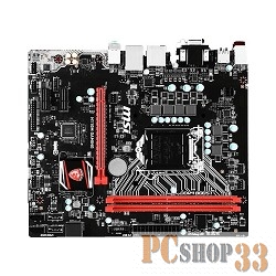 Материнская плата MSI H110M GAMING RTL {LGA1151 ,H110 2xDDR4-2133 PCI-Ex16 HDMI/DVI/DSub 8ch 4xSATA3 4xUSB3.1 GLAN mATX}