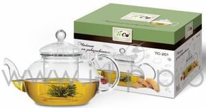 Чайник для заваривания TECO TC-201 500 мл из стекла c ситом из стекла