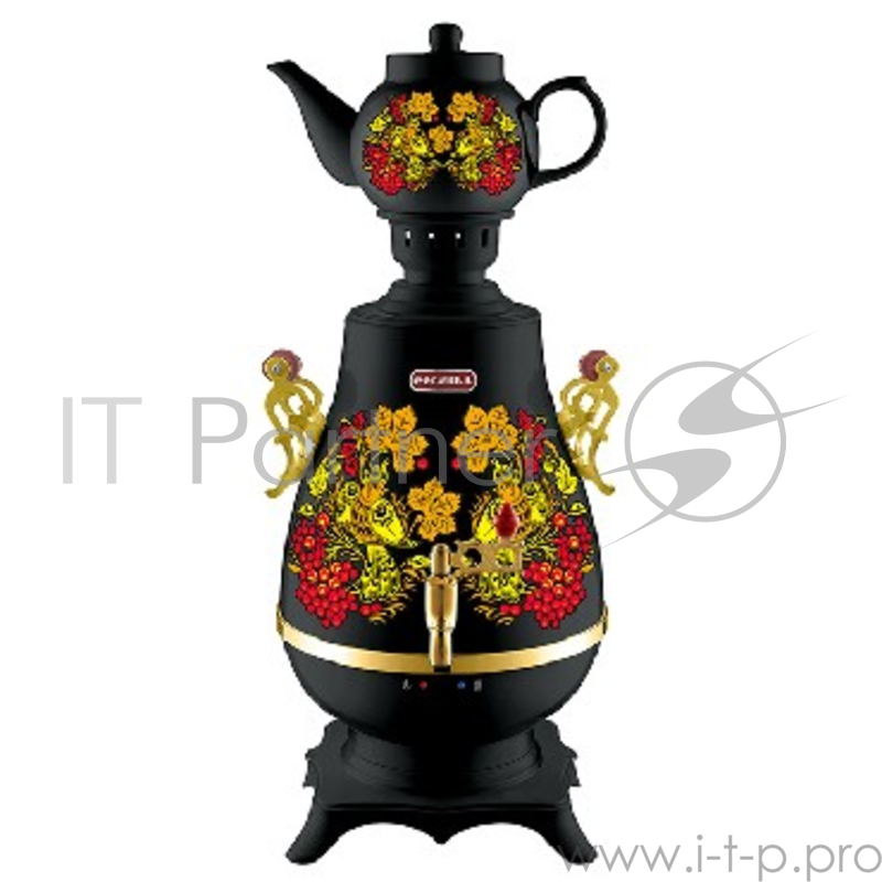 РОСИНКА РОС-1005 Самовар электрический, 1850-2200Вт, объём 4,0 литра, корпус из высококачественного пищевого термостойкого пластика, закрытый нагревательный элемент, керамический заварочный чайник – 1,0 л, функция автоматического отключение при закип