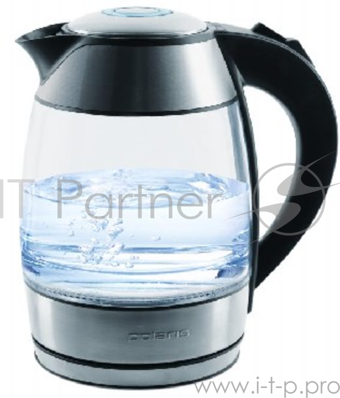 Чайник POLARIS PWK 1850CGL стекло Объем 1.8 л. Мощность 2200 Вт. Тип нагревательного элементазакрытая спираль. Покрытие нагревательного элементанержавеющая сталь. Материал корпуса металл/стекло.