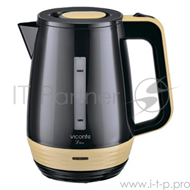 Чайник Viconte VC-3266 черный/бежевый